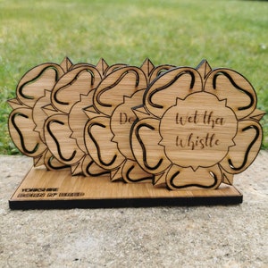 Yorkshire Sayings Tea Coaster Set with Holder