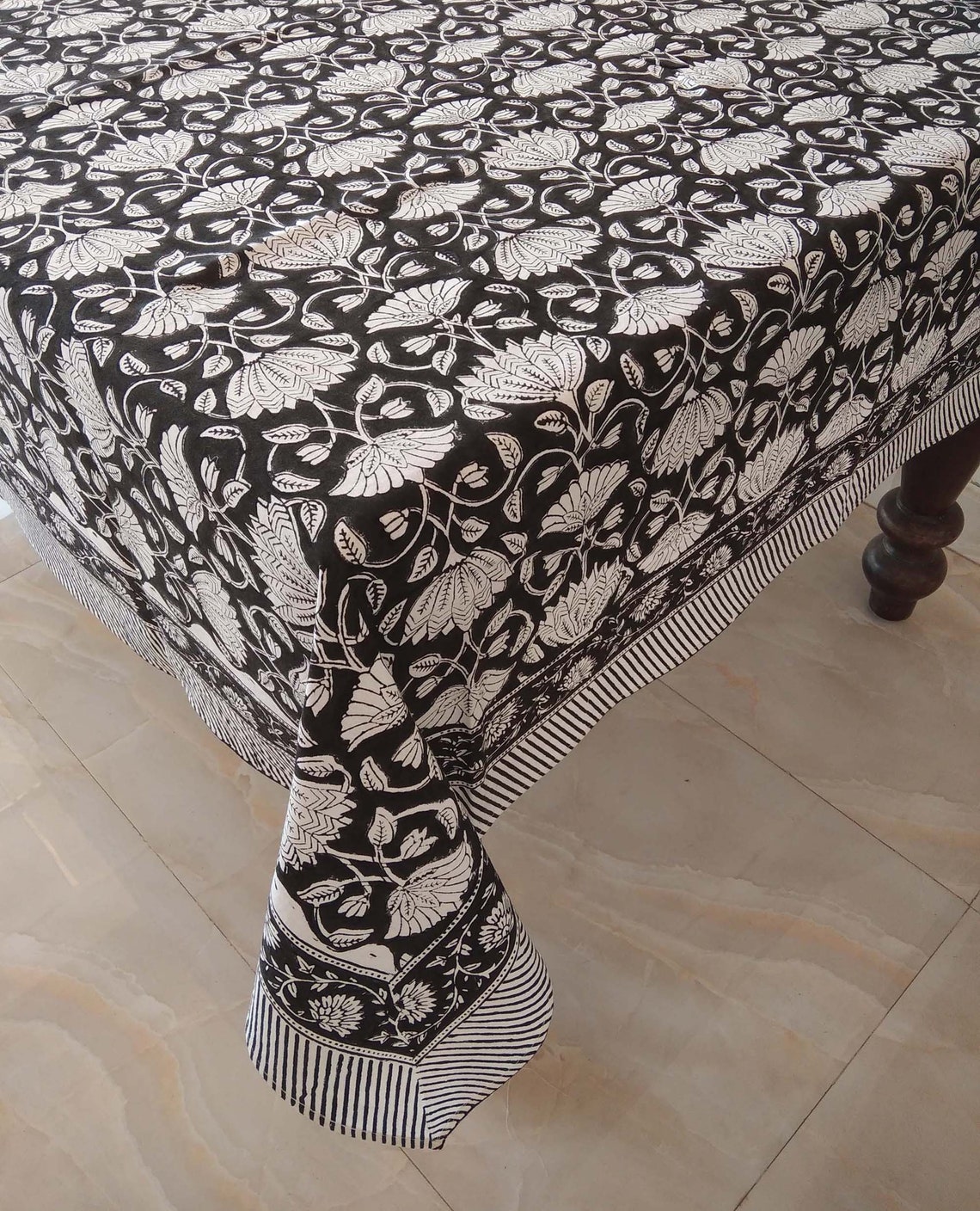 Indian Block Print Tablecloth Handmade Table Cover Cotton Etsy