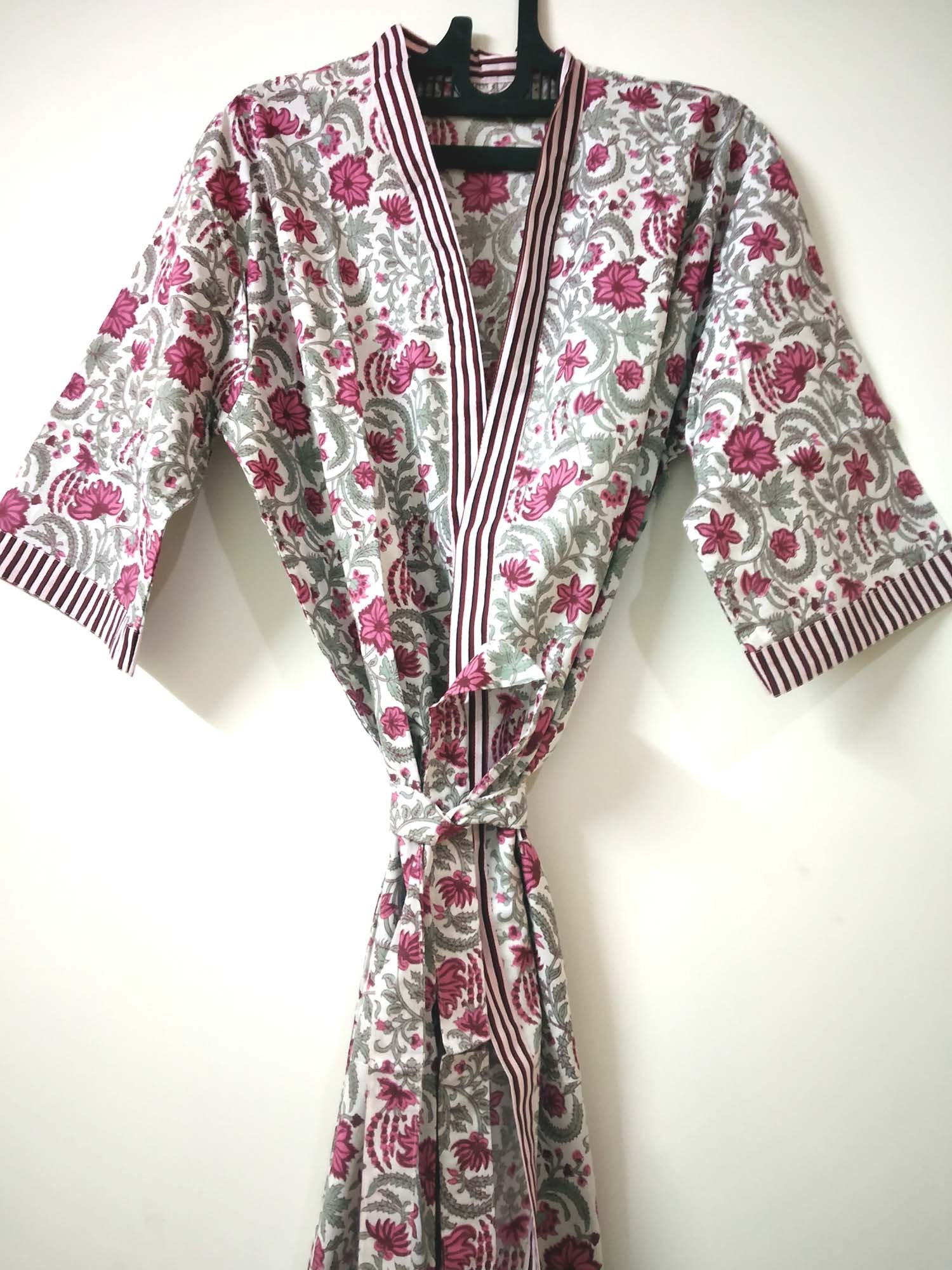 Cotton Kimono Indian Women Wear Kimono Bridesmaid Dressing Etsy