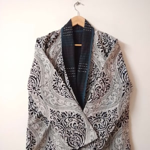 Veste Kantha imprimée, Veste courte en coton, Veste Kantha matelassée, Veste d’hiver, Manteau d’hiver pour femmes, Veste indienne, Veste pour cadeaux