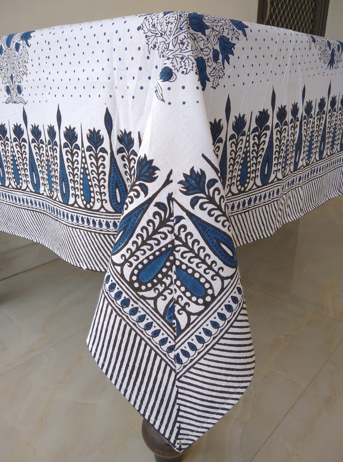 Indian Block Print Tablecloth 60X90 Inch Table Cloth | Etsy