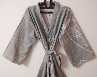 Handmade Kantha Kimono, Patchwork Kantha Jacket, Kantha Ladies Coat, Cotton Bath Robe, Winter Jacket, Night Wear Kimono, Kimonos  For Gift