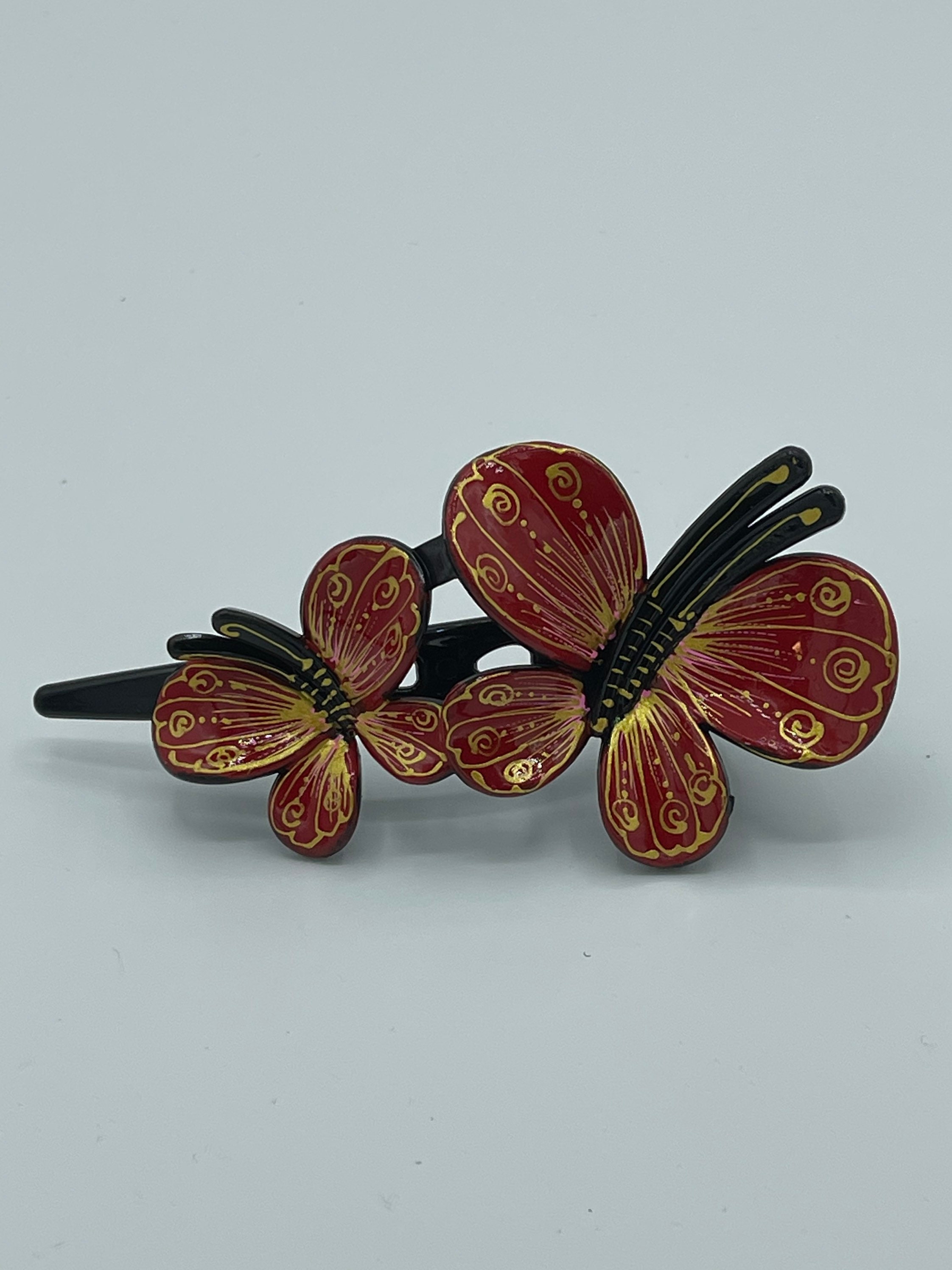 Butterfly Hair Clip for Adults with 24K Gold Painted Fun Cute Etsy