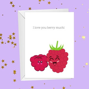 Carte de dernière minute imprimable | Je t'aime beaucoup Berry | Carte mignonne imprimable | Carte de vœux à téléchargement instantané | Je t'aime carte PDF