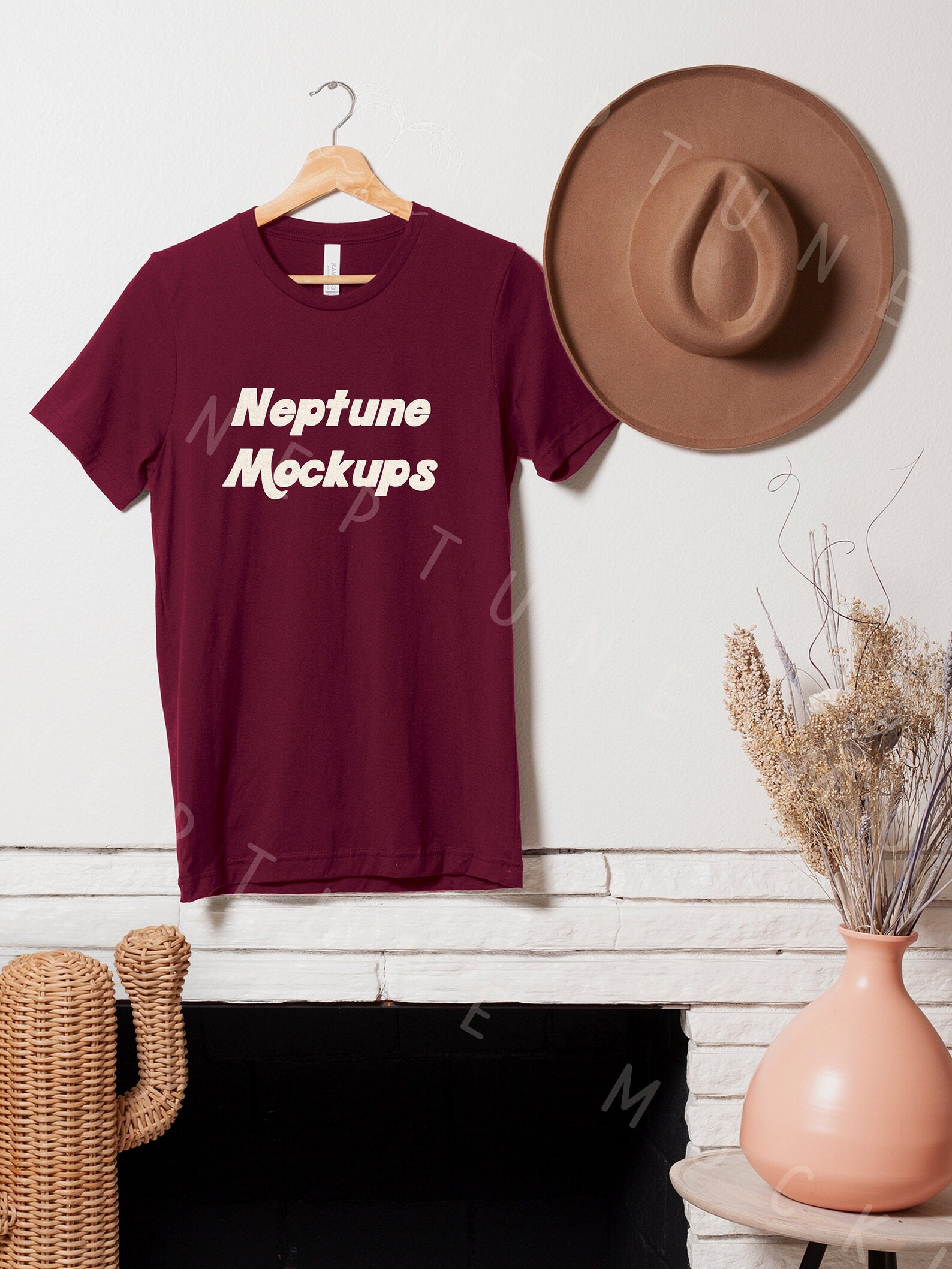 Download Bella Canvas 3001 Maroon T-Shirt Mockup BC 3001 Maroon | Etsy
