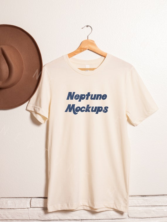 Bella Canvas 3001 Cream T-shirt Mockup 