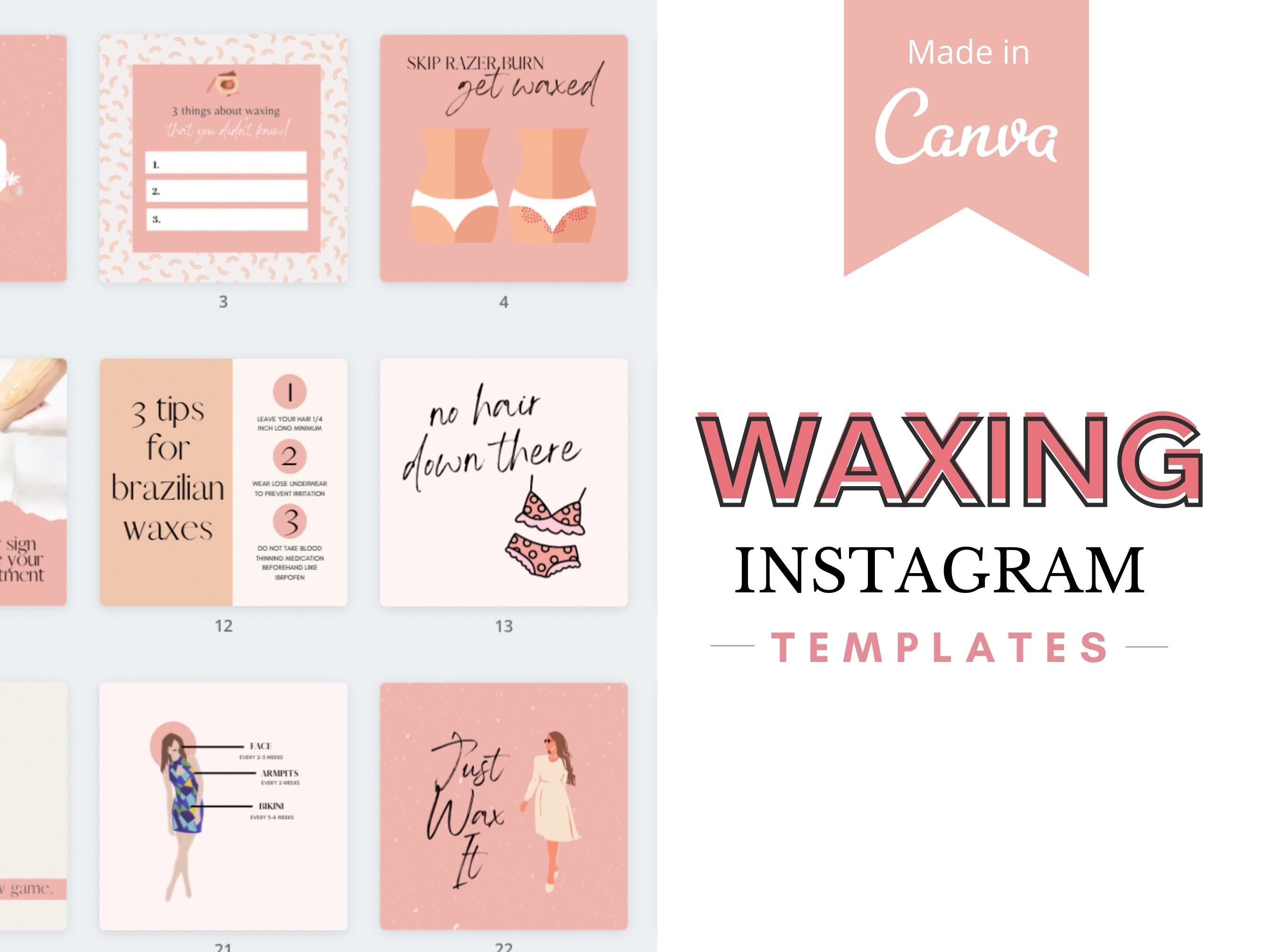 Waxing Instagram Posts Esthetician Instagram Esthetician Etsy