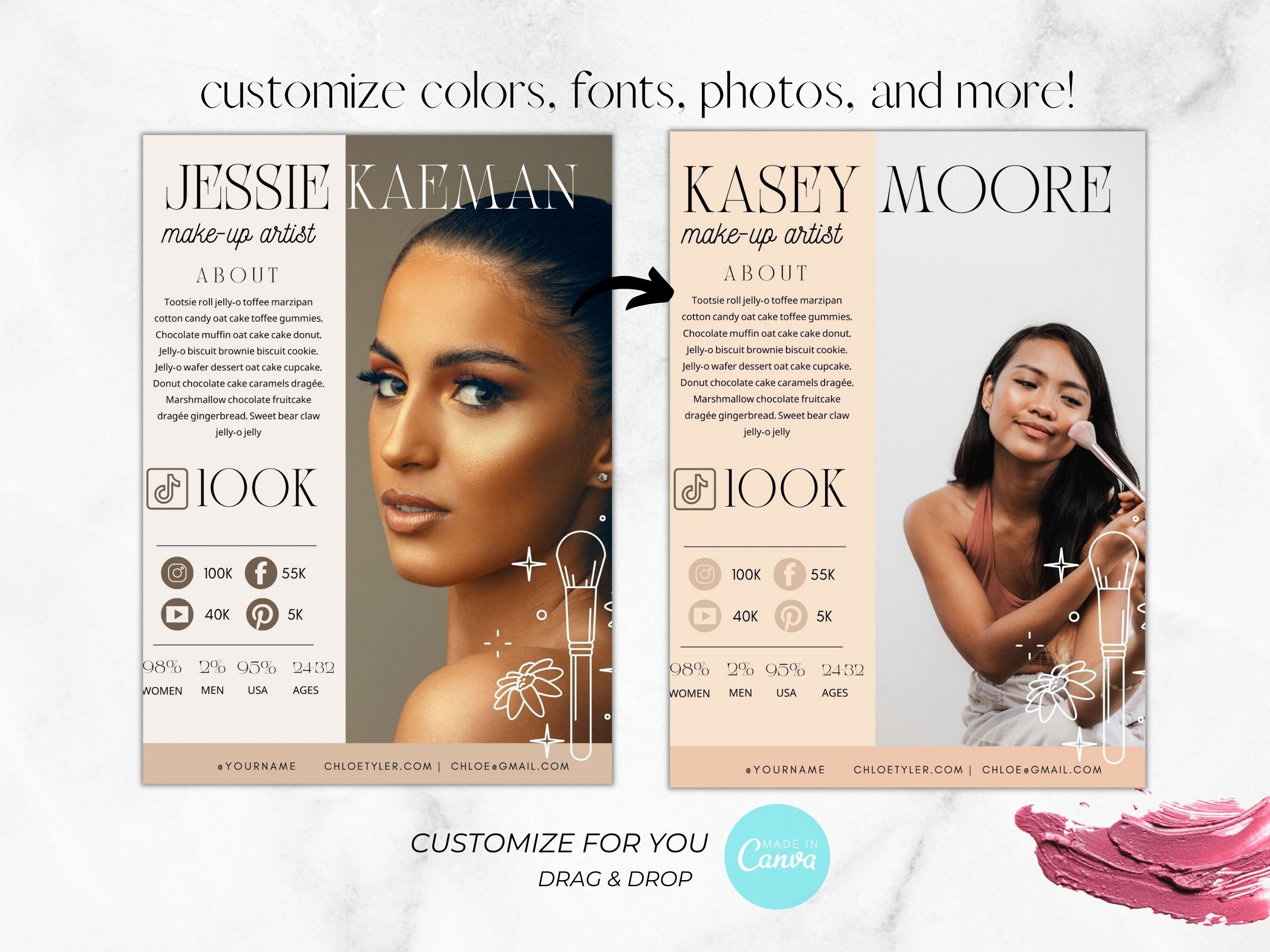 Media Kit Media Kit Influencer Media Kit Template Media Etsy