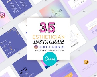 30 Esthetician Instagram Posts, Esthetician Instagram, Esthetician Canva Templates, Skincare Instagram Post, skincare Instagram Template