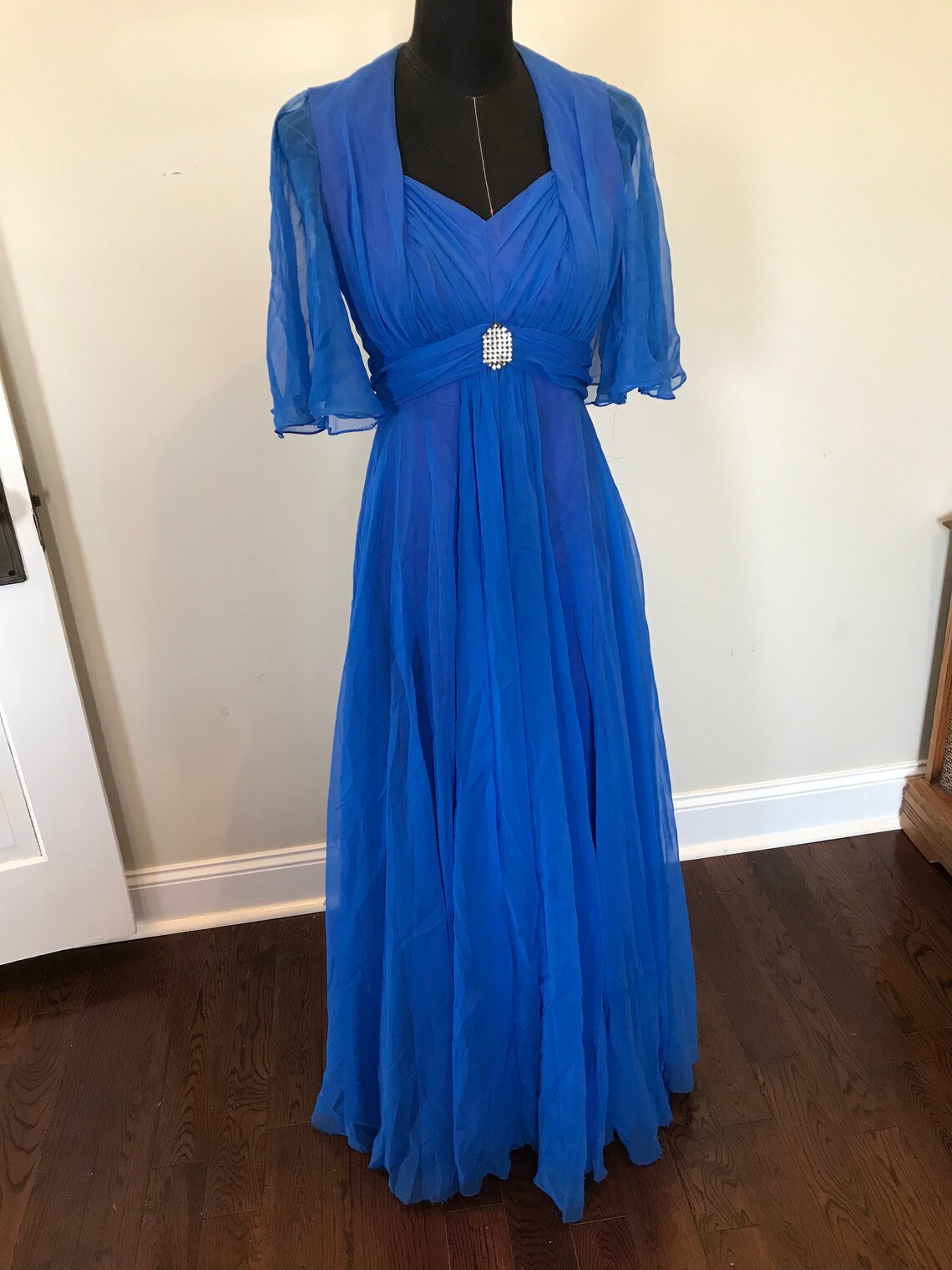 Mike Benet Blue Vintage Formal Dress | Etsy