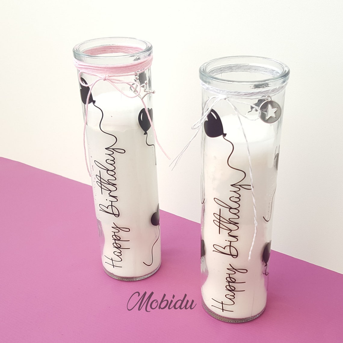 Kerzenglas mit Spruch Happy Birthday Kerze im Glas / Etsy