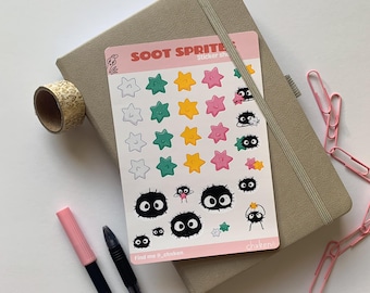 Dust Sprite Sticker Sheet: Ghibli Journaling Stickers