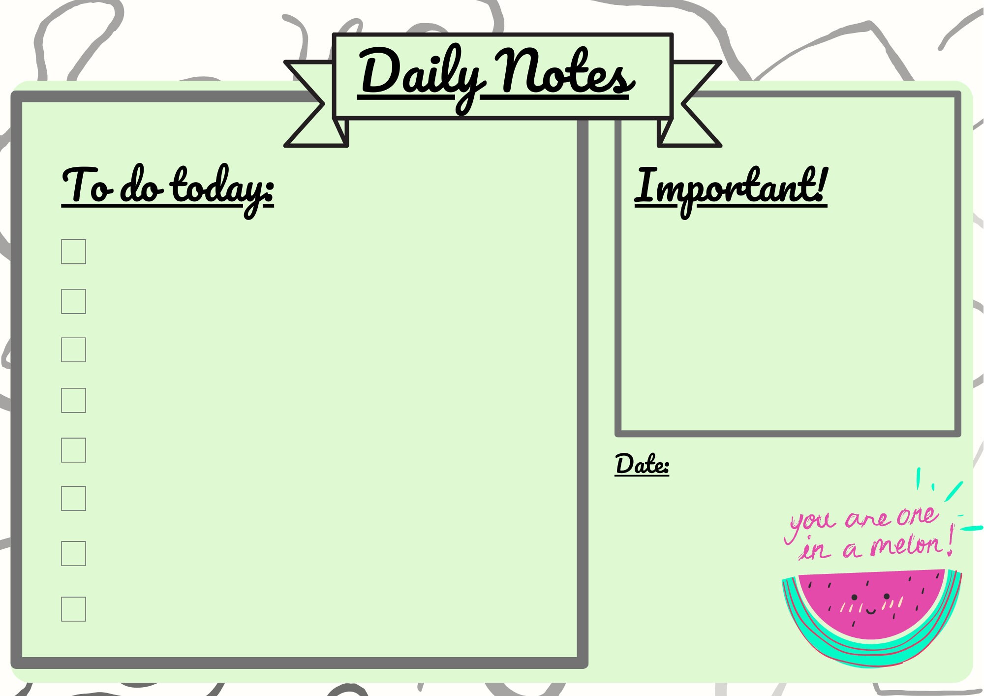 Daily Notes Printable, Colourful and Cute A4 Size Prints to Organize ...