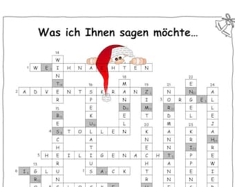Christmas puzzle "It's a pleasure working with you." available for download