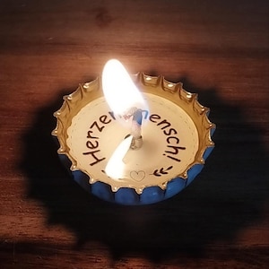 Spark of luck - Candle with message (A-I) in matchbox, hand-poured image 4