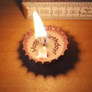 Spark of luck - Candle with message (A-I) in matchbox, hand-poured image 5