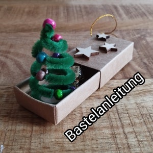 Instructies voor het maken: Kerstboom in een luciferdoosje