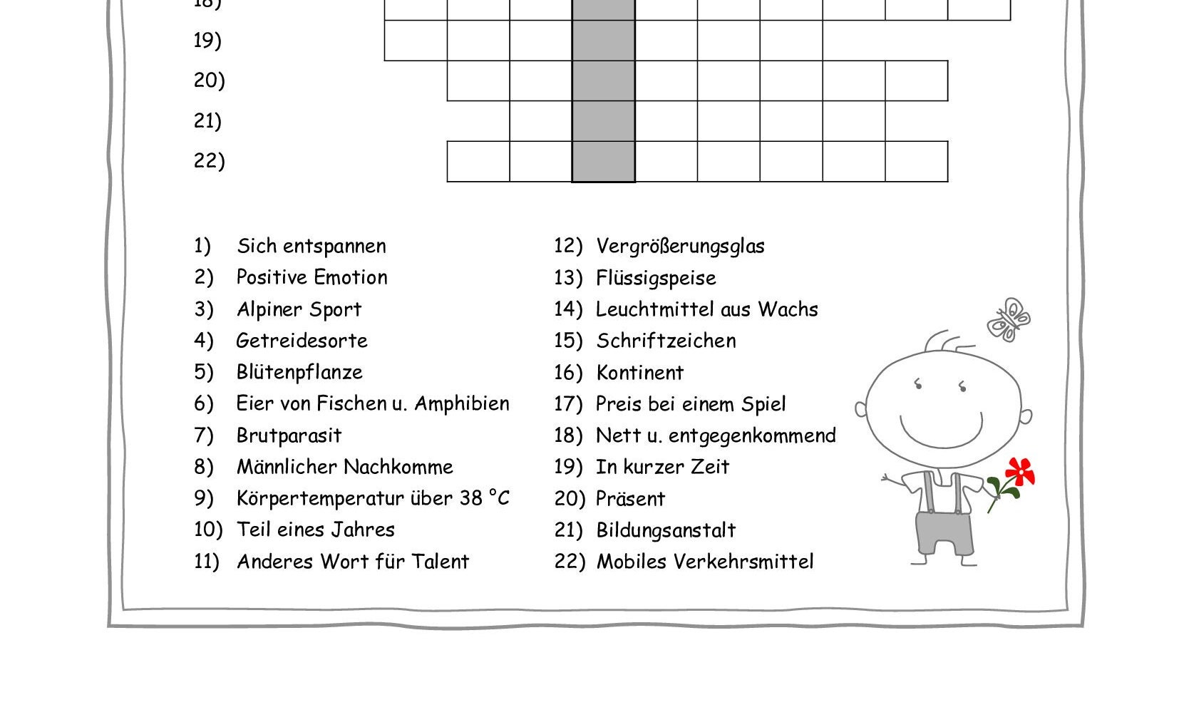 Herzlichen Glückwunsch als Botschaft im Kreuzworträtsel Geschenk