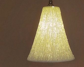 Handmade Textured Ceramic Pendant Light - Kitchen Island Lighting