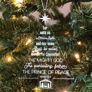 Scripture Christmas Tree Ornament