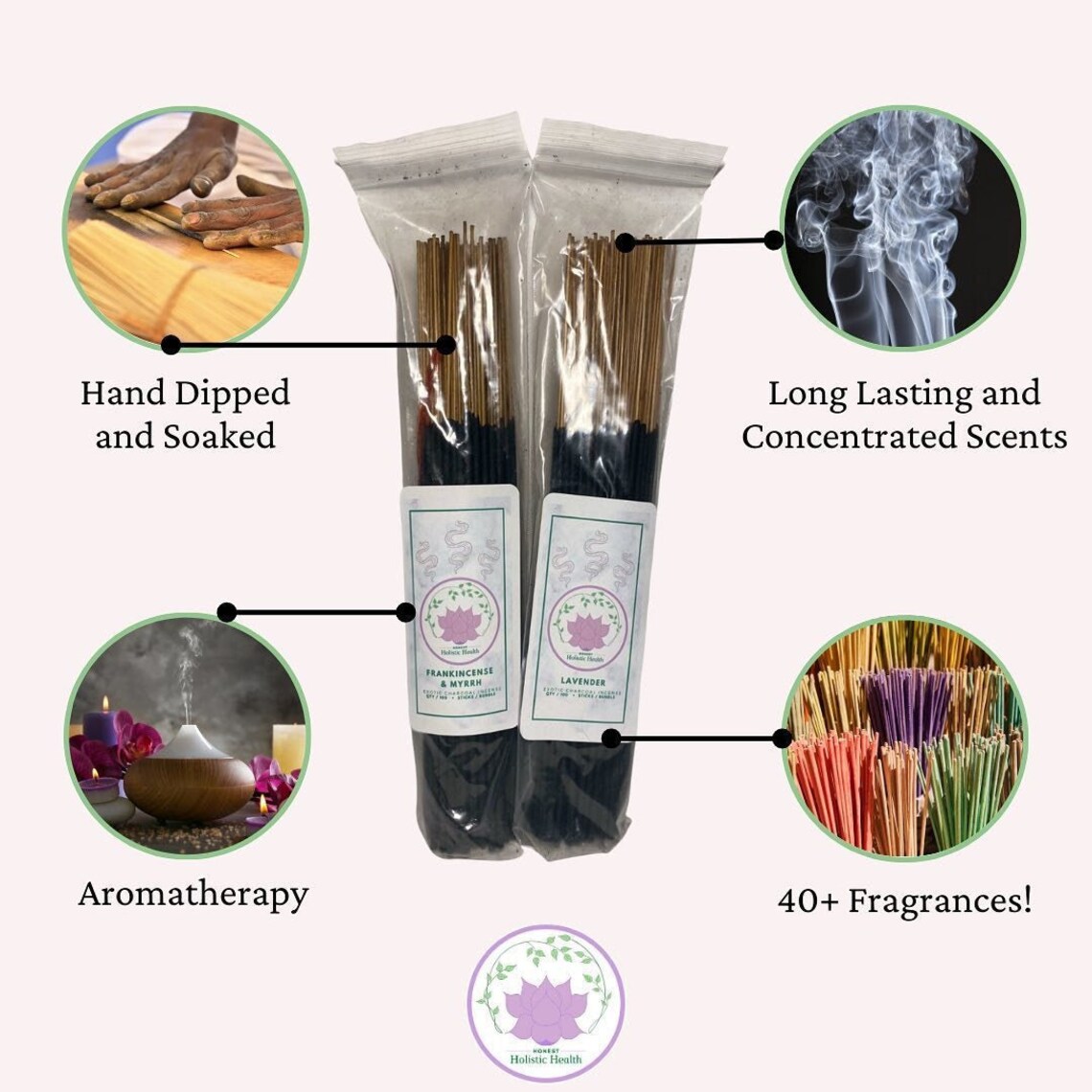 Incense bundles 200 qty. 40 flavors available Wholesale Etsy