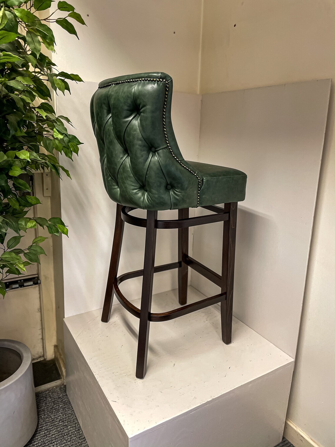 Luxury Chesterfield Design Bar Stool Upholstery in Realy Etsy UK