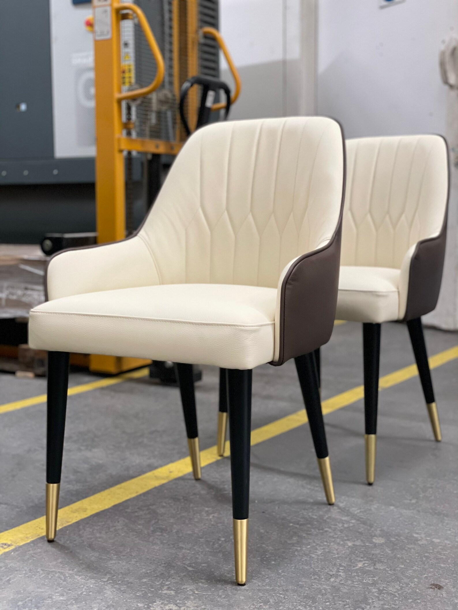 Luxury dining chair with stiching details upholstery in realy Etsy