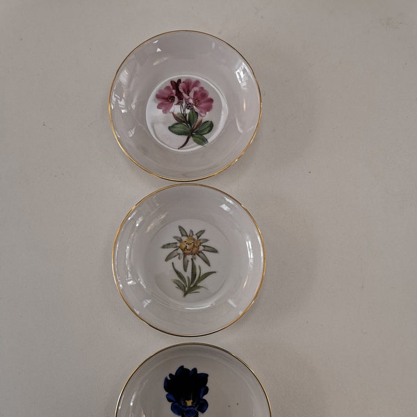 Sammelteller Blumen, Vintage