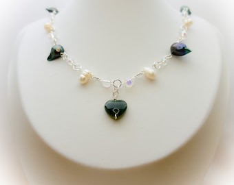 Collier nymphe de la mer | Perles de verre AB, Perles d'eau douce