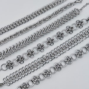 Bracelets en cotte de mailles MTO | Bracelets en aluminium léger, bijoux en cotte de mailles