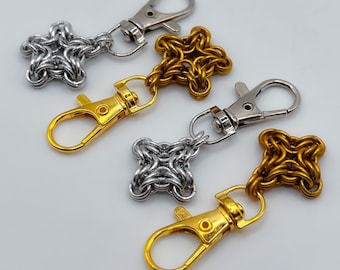 MTO Star Chainmail Keychains | Purse Charm, Grunge Accessories, Chainmaille Bag Keychains