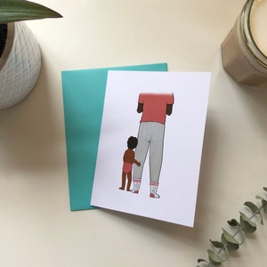 I Love My Dad toddler and dad father's day card image 2