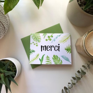 Feuille Merci | carte de voeux