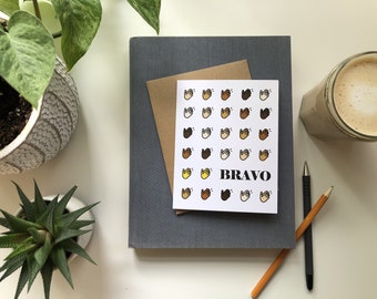 BRAVO Congratulations Card | multilingual greeting card