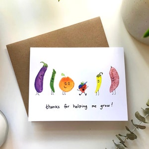 Thanks for Helping Me Grow | daycare or teacher card