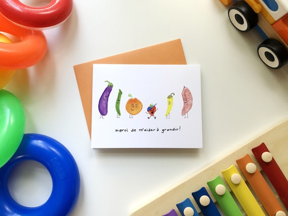 Merci de m'aider à grandir! | Carte de vœux merci a l'éducatrice, l'éducateur ou la garderie