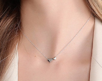 ハートネックレス シルバー、925スターリングシルバー ハート