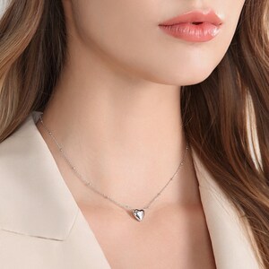 Heart Necklace, Necklace for women, Silver Necklace, Gifts for Women, Gifts for Mom, Necklace for Mom, 925 Sterling Silver, Bridesmaid Gifts