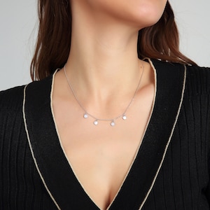 Choker Necklace With Small Coins, Necklace for Women, Silver Necklace, Bridesmaid Gifts for Women, Gift for Mom, Necklace for Mom