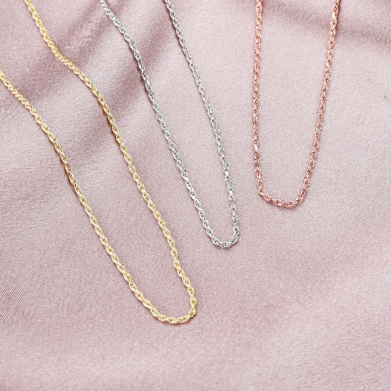 Rope Chain, Chain Necklace, Minimal Choker Necklaces, Necklace Gift, Gift for Her, Christmas Gifts, Valentine's shops Day Gifts, Mothers Necklace