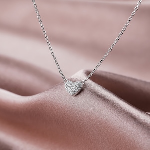 Heart Necklace for Women, Heart Silver Necklace, Gifts for Women, Gifts for Mom, Necklaces for Mom, 925 Sterling Silver, Bridesmaid Gifts