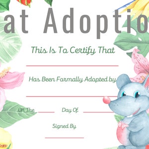 Rat adoptiecertificaat, adopteer een rat, direct downloaden, afdrukbaar, print uw eigen, cadeaubon, cadeau, feesten, feest