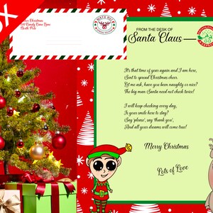 Carta de llegada de elfos, Elfo en el estante, Carta de Santa, Carta de Elfo, Navidad, Santa Claus, Papá Noel, Fiesta, diciembre
