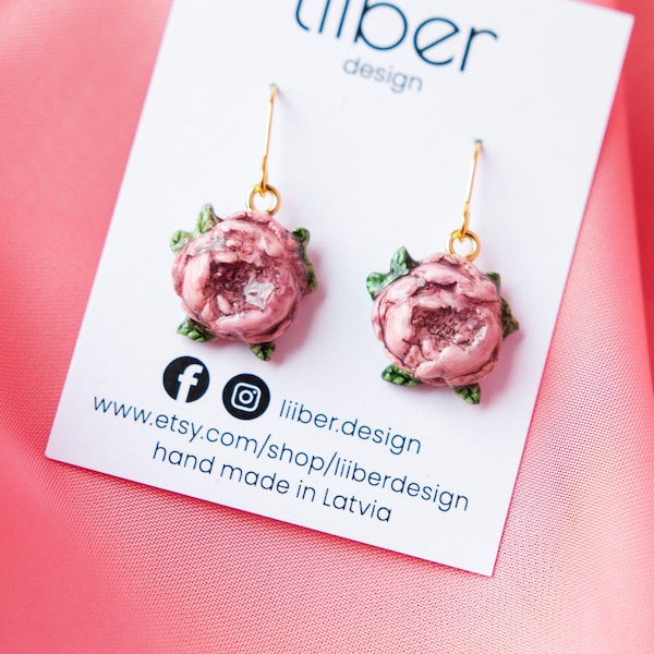 Peony Earrings - Etsy