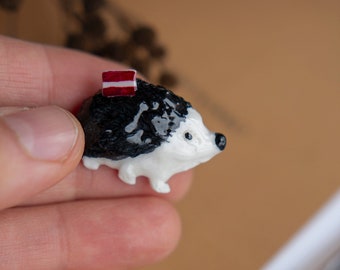 Latvian Hedgehog Brooch – Handmade Riga Souvenir, Patriotic Gift, Men’s Accessory, Baltic Badge, Gift for Latvian Friend