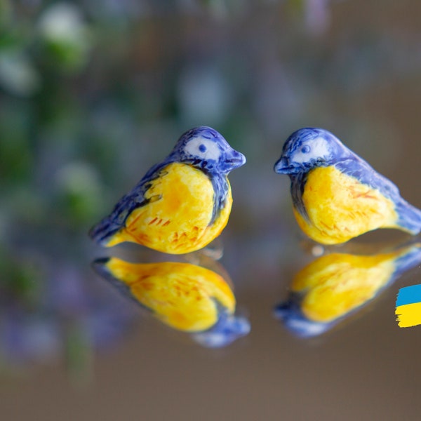 Ukraine bird earrings/ *Donates to Ukraine*/ Blue, yellow bird present/ Solidarity birds earring/ Support Ukraine/ Stay with Ukraine jewelry