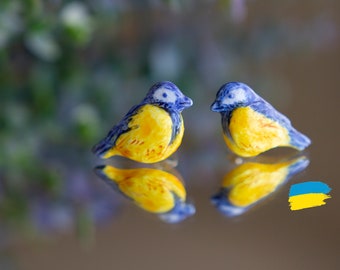 Ukraine bird earrings/ *Donates to Ukraine*/ Blue, yellow bird present/ Solidarity birds earring/ Support Ukraine/ Stay with Ukraine jewelry