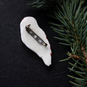Barn owl brooch/ White bird aesthetic minimalist pin/ Fantasy Jewellery pin/ Polar owl jewelry/ Magnificent outfit decor/ Teachers gift image 6
