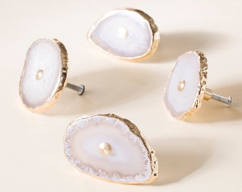 Natural Agate Drawer Knob: Shabby Chic Cabinet Hardware