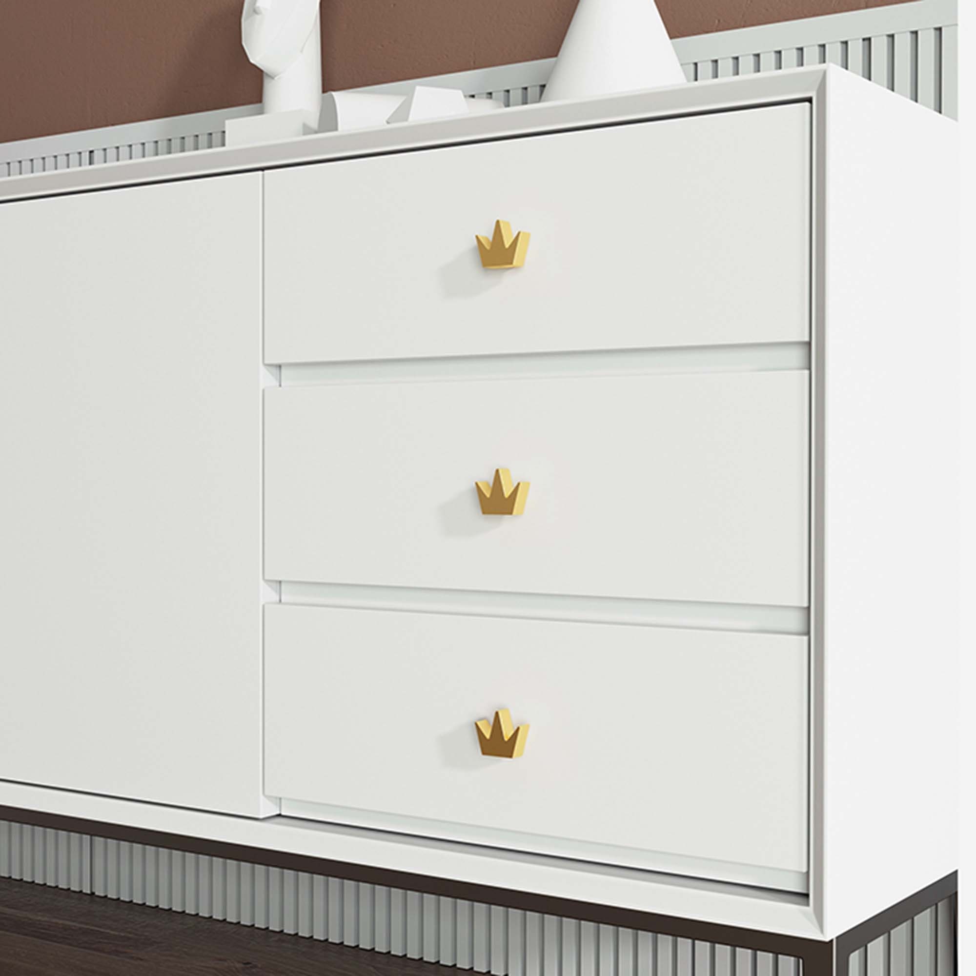 Schrankknöpfe Kronenform Messingknöpfe Knäufe für | Etsy